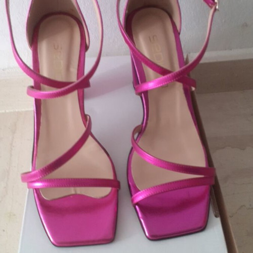 Sedici leather women's sandals new, size 41, fuchsia