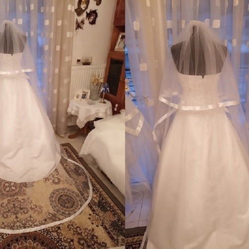 Wedding veil white 2 meters new