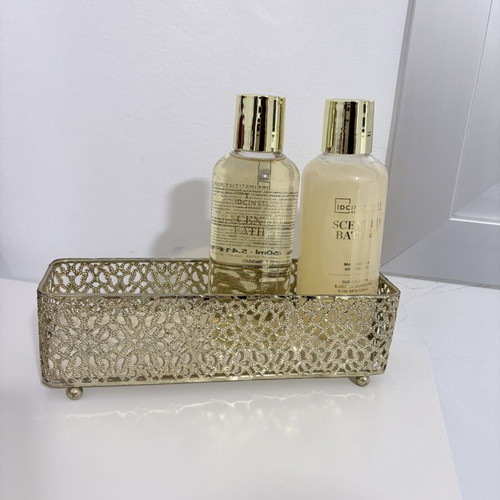 Shower gel and bubble bath set with stand, 160ml each