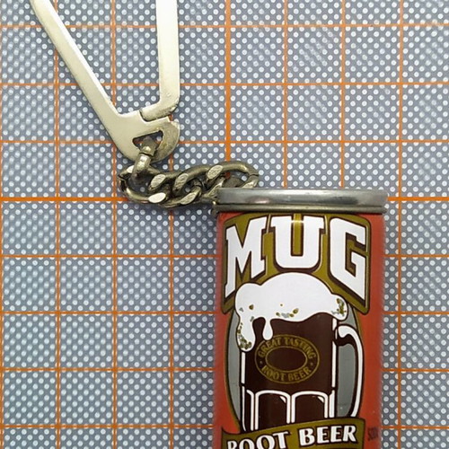 Pepsi Cola Mug Root Mini Beer Can Keychain USA 1998 like new