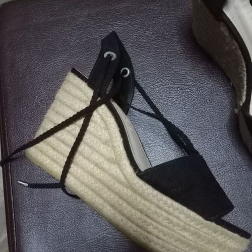 Black Bershka espadrilles size 37 like new