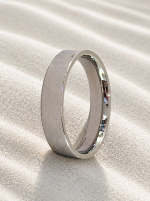 Steel ring new, size 67, silver color