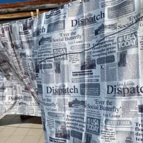 Curtains unused, two pieces, height 2.65 m and width 2.6 m