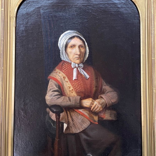 Artwork used by painter H. Suyckx in golden frame