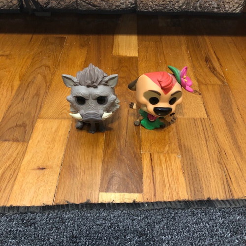 Funko Pop Pumbaa and Timon in excellent condition without boxes