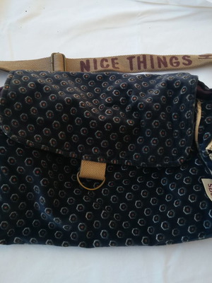 Nice Things women's crossbody shoulder bag new blue-purple velvet