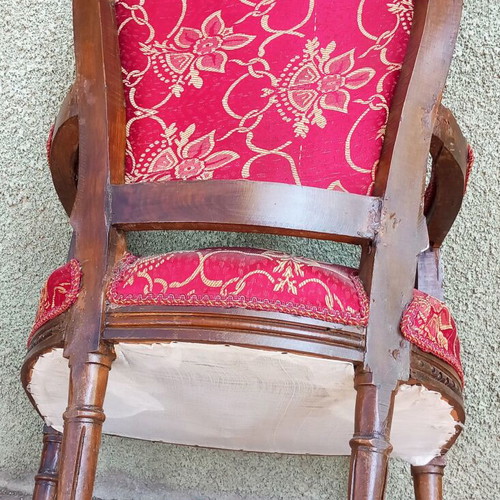 Louis XV chair used, decorative upholstery