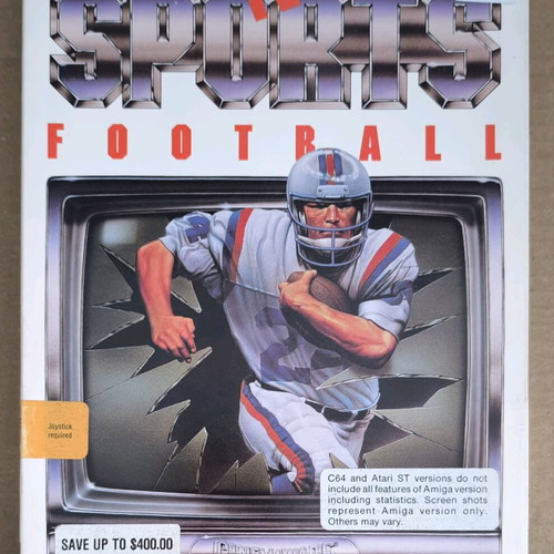 TV Sports Football Cinemaware Commodore Disk like new, complete box