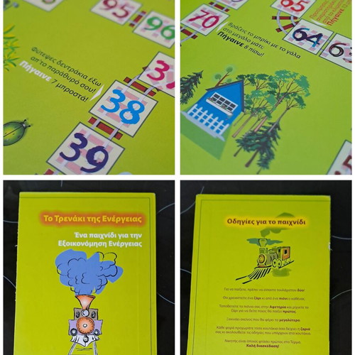 Board games 2 in 1, like new: Snakes & Ladders and Energy Train