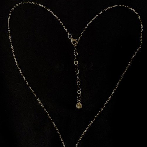 Anna Maria Mazaraki Silver Gold-Plated Butterfly Necklace with Zircon 40-45cm
