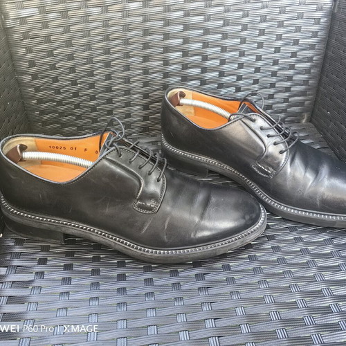 Santoni elegant shoes used, size 42, black