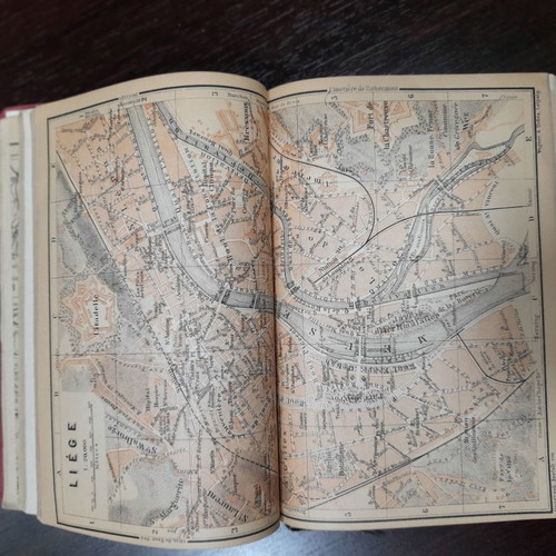 Belgique et Hollande old travel guide book used with maps