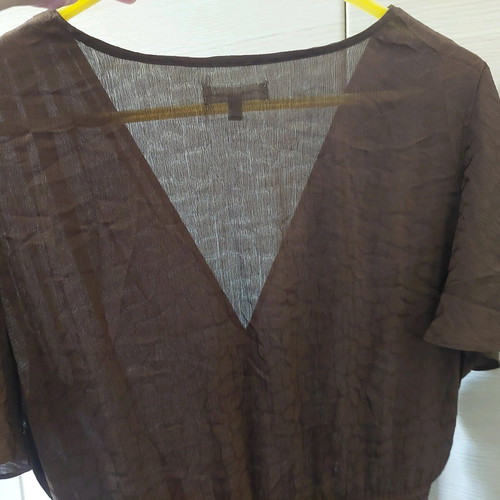 Brown Max Studio top XL like new with front tie