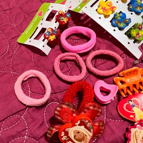 Disney hair accessories for girls like new, colorful set