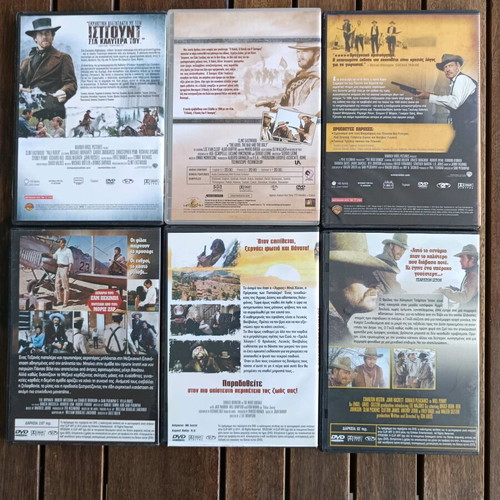 Collectible Western DVDs new, pack of 6 with subtitles