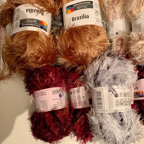 Fur yarn new, pack of 30, for knitting with thick needles