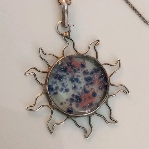 Silver 925 sun necklace used