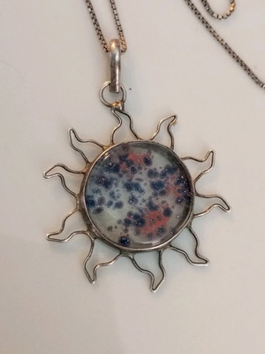 Silver 925 sun necklace used