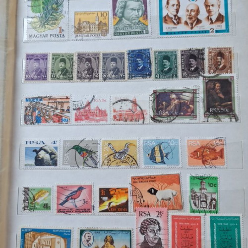 Album with foreign stamps like new