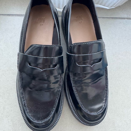Oxford loafers H&M like new, black, size 37