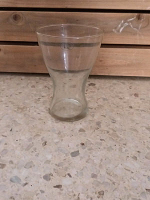 Glass vase new, height 20cm, diameter 14cm and 10cm
