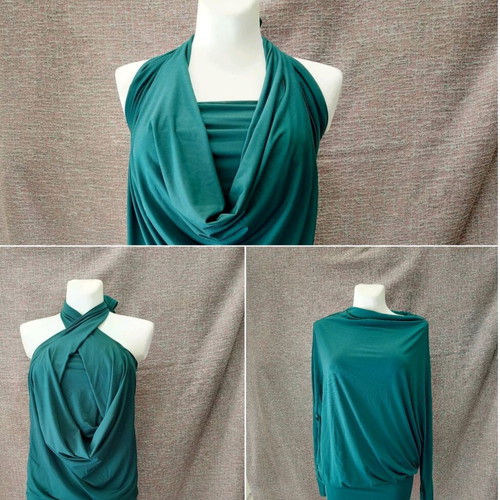 Multifunctional dress new in emerald, sizes S-L