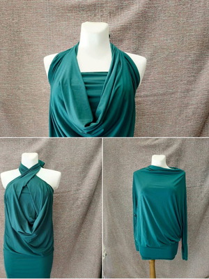 Multifunctional dress new in emerald, sizes S-L