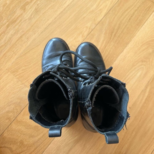 Tsakiris Mallas leather ankle boots used, size 37, black