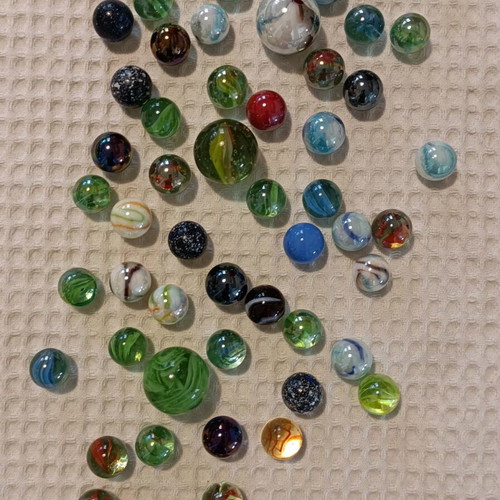 Vintage marbles like new, pack of 53 pieces