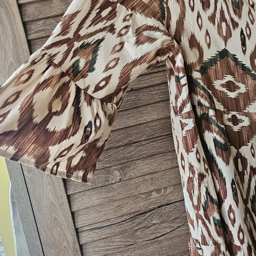Summer dress with ethnic print, like new, size M