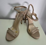 Luigi beige sandals with thin heel, size 38
