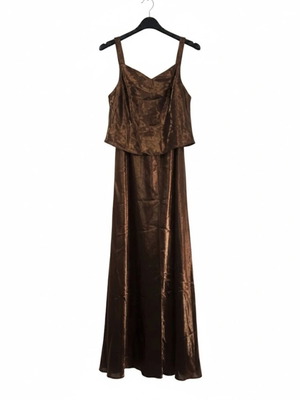 Vintage bronze metallic dress Gina Ritzi like new, made in Britain