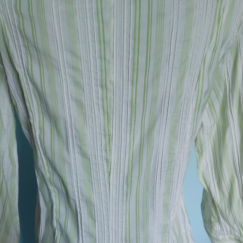 Miss Etam women's shirt like new, green striped, sizes L to XXL