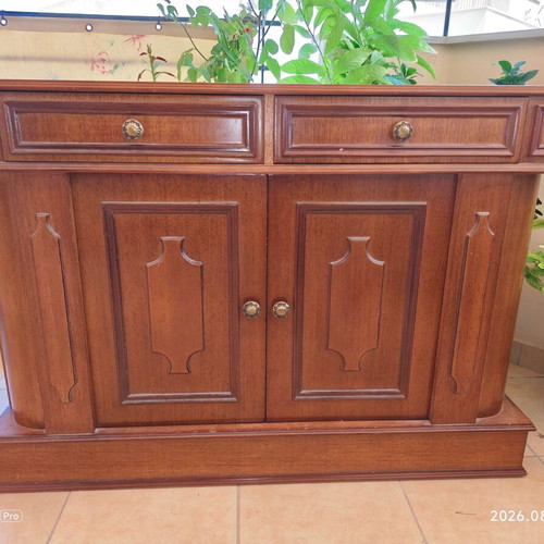 Classic wooden buffet with 2 drawers, 110x31x77 cm