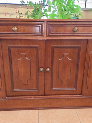 Classic wooden buffet with 2 drawers, 110x31x77 cm