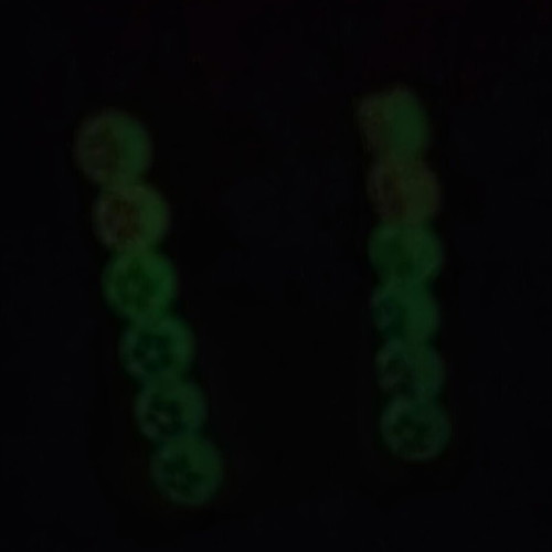 Handmade earrings new with phosphorescent beads