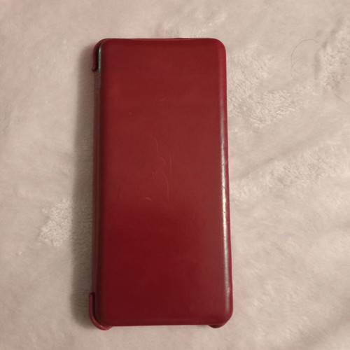 Samsung S20+ luxurious leather case red like new