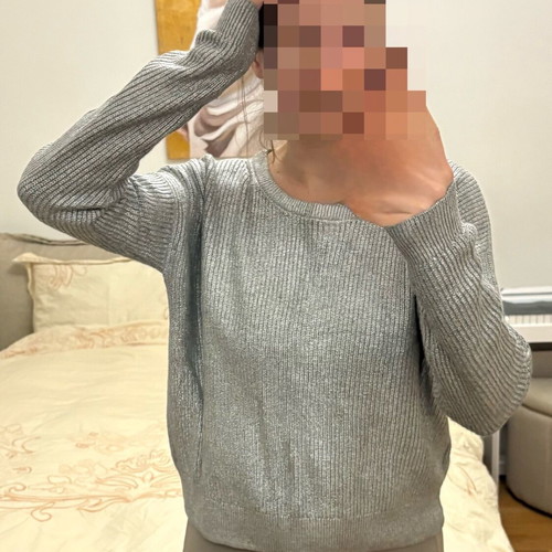 Sisley sweater size M silver like new