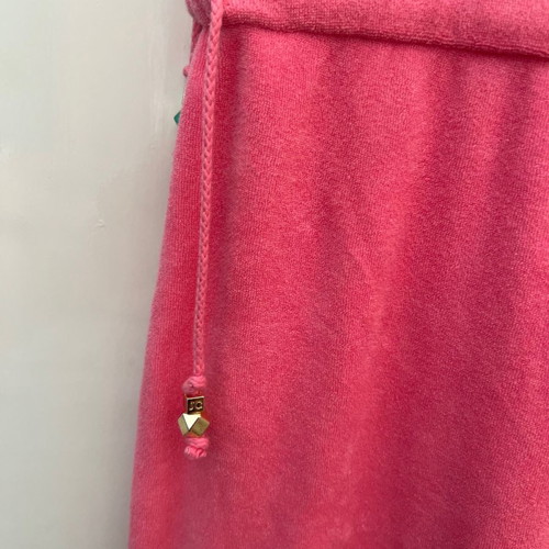 Juicy Couture terry long dress used, pink with waist cord