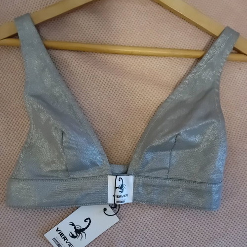 Silver top new, 100% organic cotton Viervier XS