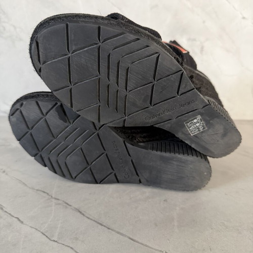 Calvin Klein Jeans Black Wedge Sandals Size 38 like new