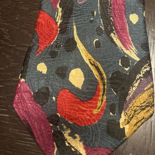 Missoni vintage tie used, multicolored, 100% silk