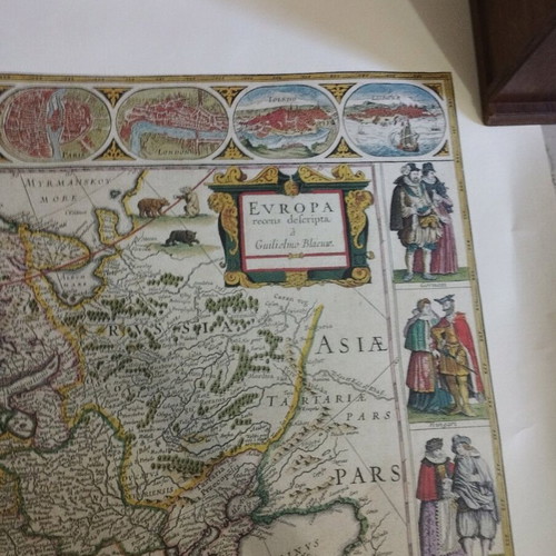 Vintage Hammond Europe map print like new