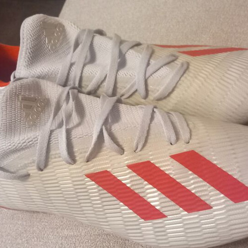 Adidas football boots like new, size 43.5, white and orange