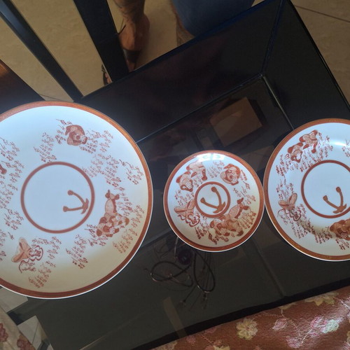 Vintage Kutani Japan porcelain tea set lithophane geisha 21 pieces new