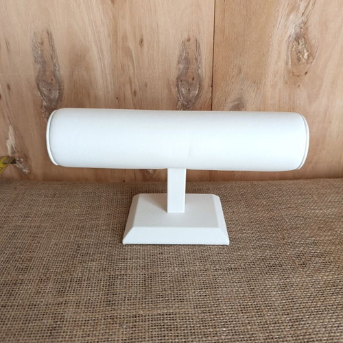 Jewelry and watch display stand leather with white wood like new