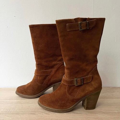 Castor leather boots used size 38 brown