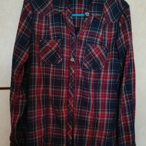 Women's checked shirt S EDC like new, blue and red