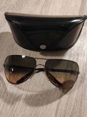 Salvatore Ferragamo sunglasses used, brown, with case