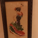 Embroidered frame used